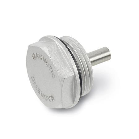 Otto Ganter Magnetic Plug Aluminum Resistant up to 180 ° C Blank, GN 738.1